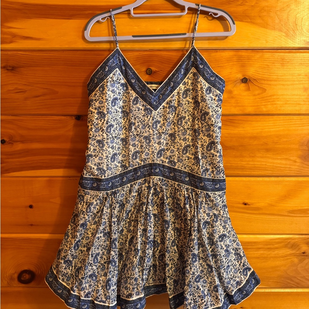 Abercrombie & Fitch Blue and Cream Floral Dress